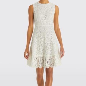 Draper James Lace A-Line Dress Willow White Size 4